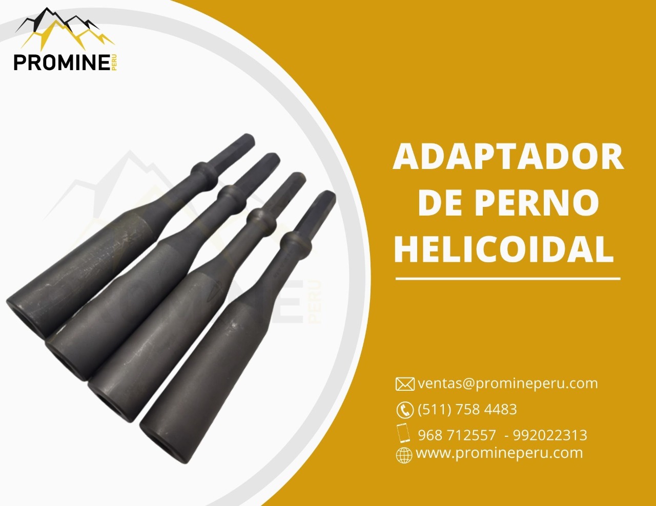 ADAPTADOR DE PERNO HELICOIDAL BAHE PROMINE PERU